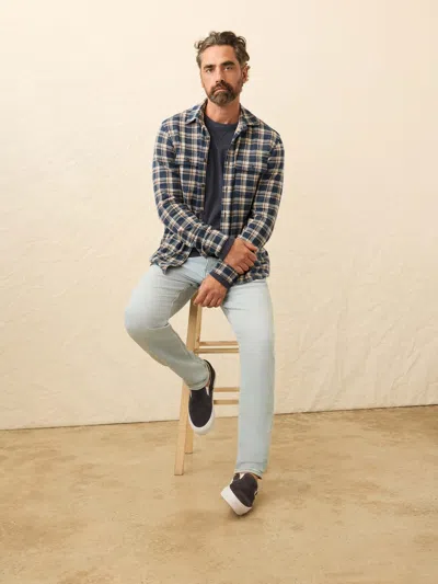 Faherty Legend Button-up Shirt In Gray