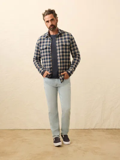 Faherty Legend Button-up Shirt In Gray