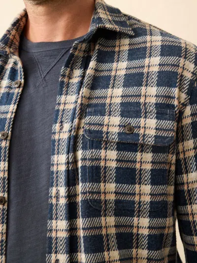 Faherty Legend Button-up Shirt In Gray