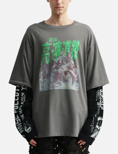 Lựu Dạn Double Deck T-shirt In Gray