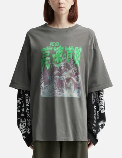 Lựu Dạn Double Deck T-shirt In Gray