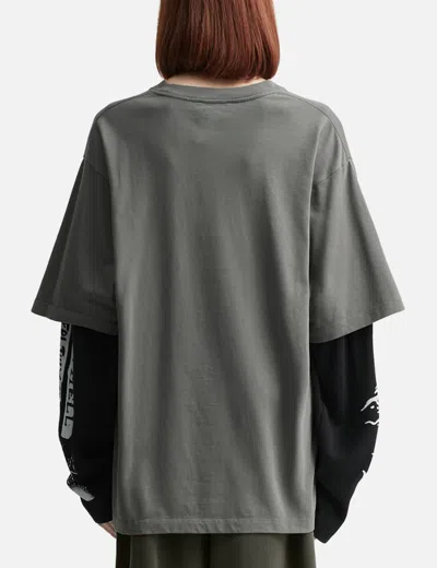 Lựu Dạn Double Deck T-shirt In Gray