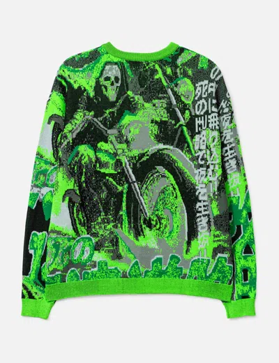 Lựu Dạn Misfit Jacquard Jumper In Green