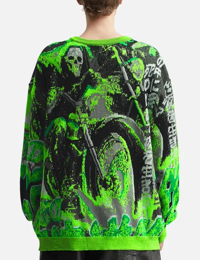 Lựu Dạn Misfit Jacquard Jumper In Green