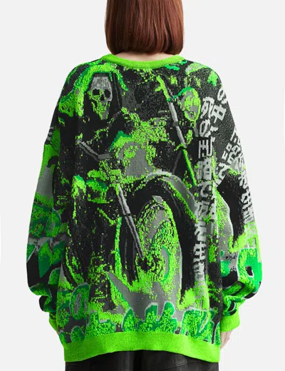 Lựu Dạn Misfit Jacquard Jumper In Green