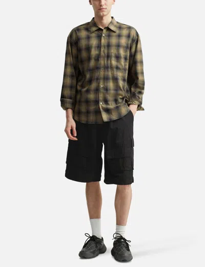 Polyteru Loose Check Shirt In Multi