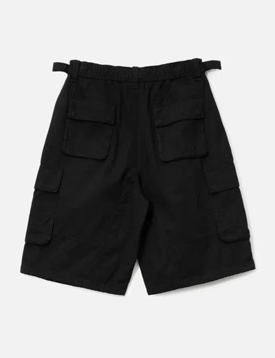 Polyteru Bermuda Cargo Pants In Black