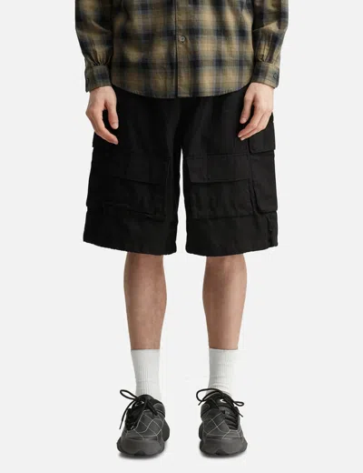 Polyteru Bermuda Cargo Pants In Black