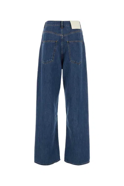 Valentino Denim Wide-leg Jeans In Blue