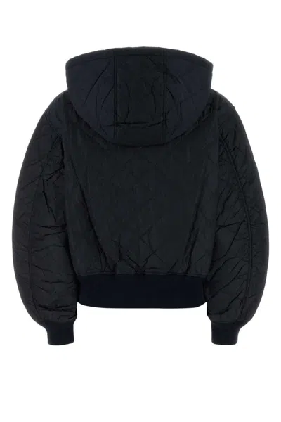 Prada Quilted Re-nylon Hooded Blouson Jacket In Black
