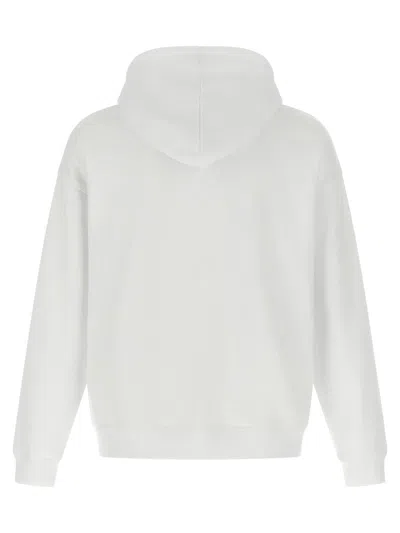 Dsquared2 D2 X Magliano White Hoodie With Drawstring Hood With Maxi Print On The Front In Cotton Man In Multi