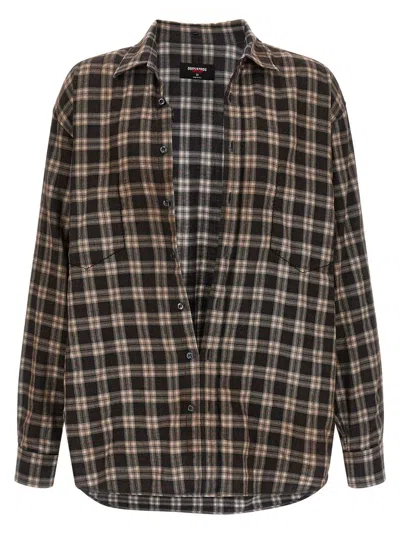 Dsquared2 Capsule Shirt In All-over Check Patterned Cotton In Multi