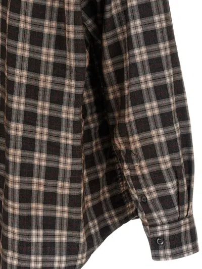 Dsquared2 Capsule Shirt In All-over Check Patterned Cotton In Multi