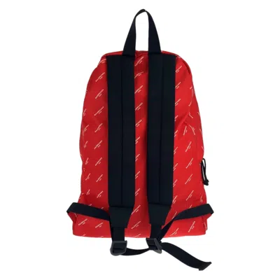Pre-owned Balenciaga Black Red Color Nylon Backpack ()