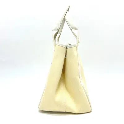 Pre-owned Balenciaga White Canvas Leather Handbag Tote Bag ()
