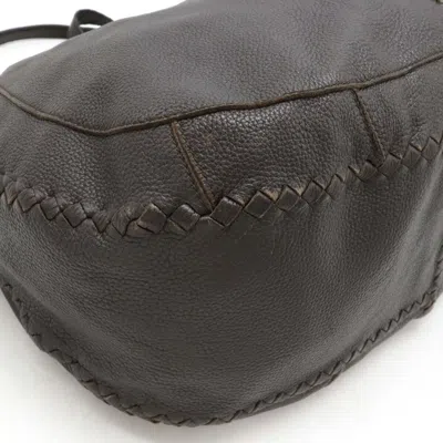 Pre-owned Bottega Veneta Intrecciato Black Brown Intrecciato Handbag Tote Bag ()