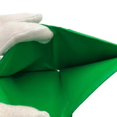 Pre-owned Bottega Veneta Intrecciato Green Intrecciato Bill Wallet (bi-fold) ()