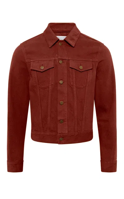 Gabriela Hearst Barry Trucker In Burnt Sienna Recycled Cotton Denim In Brown