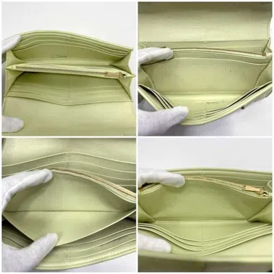 Pre-owned Bottega Veneta Yellow Leather Long Wallet (bi-fold) ()