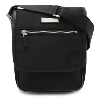 Pre-owned Burberry Black Nylon Leather Shoulder Bag ()