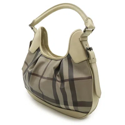 Pre-owned Burberry Brown Grayish Pvc Leather Shoulder Bag ()