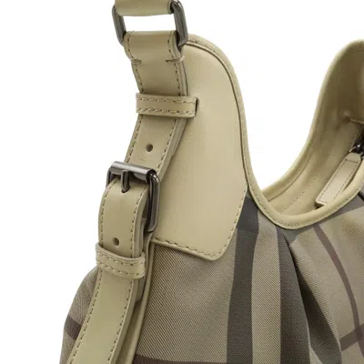 Pre-owned Burberry Brown Grayish Pvc Leather Shoulder Bag ()
