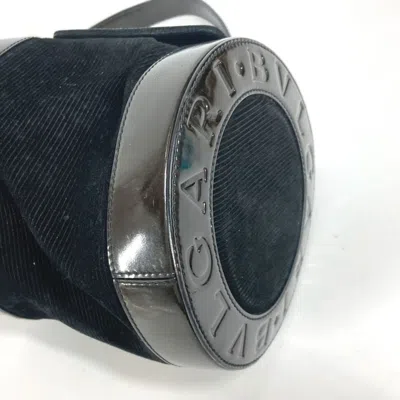 Pre-owned Bvlgari B.zero1 Black Suede Leather Handbag Shoulder Bag ()