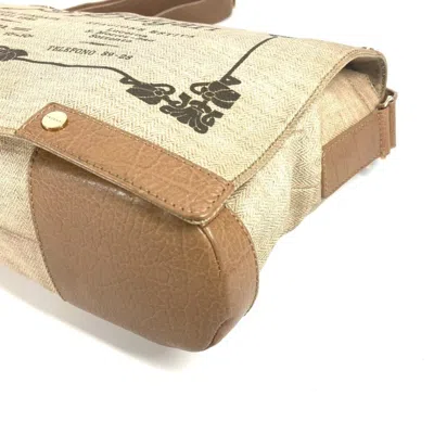 Pre-owned Bvlgari Beige Leather Coated Canvas Shoulder Bag ()