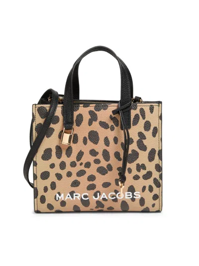Marc Jacobs Mini Cheetah Bold Grind Leather Tote In Animal Print