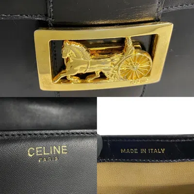 Pre-owned Celine Black Leather Pochette Shoulder Bag ()
