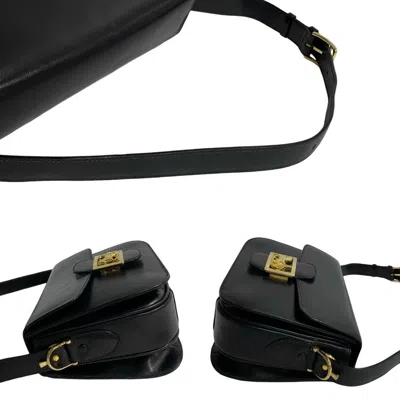 Pre-owned Celine Black Leather Pochette Shoulder Bag ()