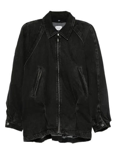 Haikure Denim Jacket Belted Waist In Black