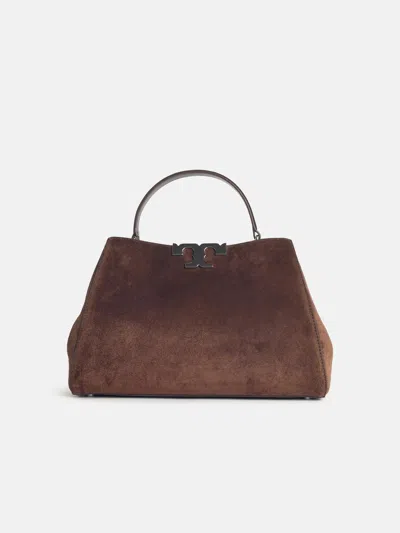 Tory Burch 'eleanor' Dark Cocoa Suede Top Case In Brown