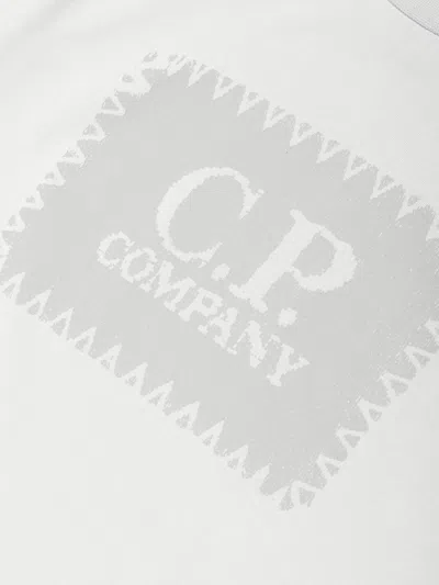 C.p. Company Boys Logo T-shirt In Gray