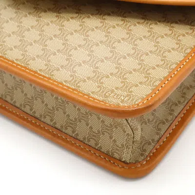 Pre-owned Celine Macadam Beige Black Light Brown Pvc Clutch Bag Shoulder Bag ()