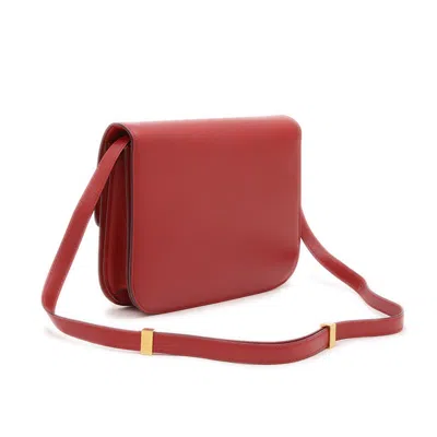Pre-owned Celine Red Color Leather Shoulder Bag ()