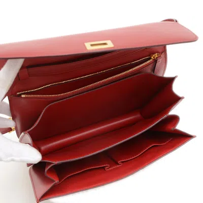 Pre-owned Celine Red Color Leather Shoulder Bag ()