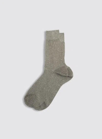 Alex Mill Maria La Rosa Firefly Lurex Socks In Gray