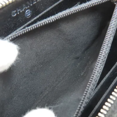 Pre-owned Chanel Black Leather Long Wallet (bi-fold) ()