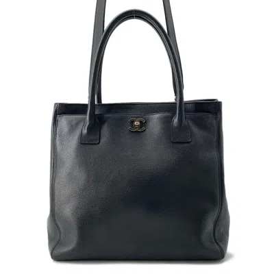 Pre-owned Chanel Black Leather Shoulder Bag Tote Bag ()