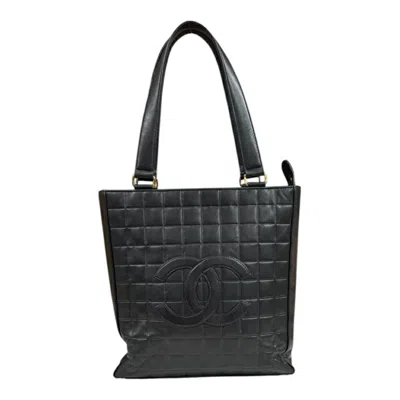 Pre-owned Chanel Black Leather Tote Bag ()