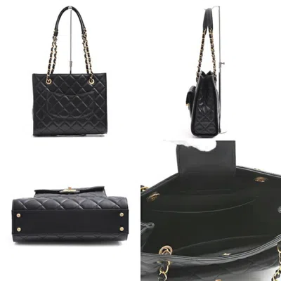 Pre-owned Chanel Black Leather Tote Bag ()