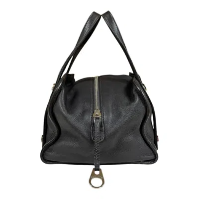 Pre-owned Chanel Brown Leather Boston Bag Handbag ()