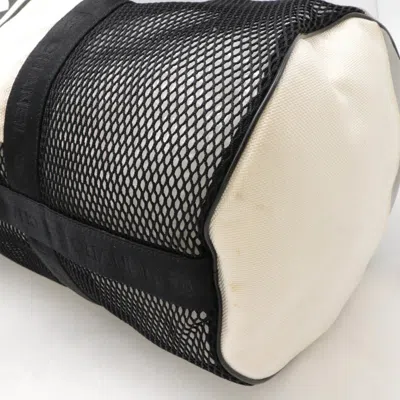 Pre-owned Chanel Sport Black Gray White Yellow Nylon Boston Bag Shoulder Bag ()