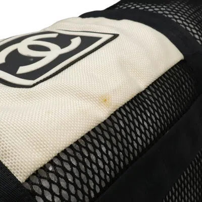 Pre-owned Chanel Sport Black Gray White Yellow Nylon Boston Bag Shoulder Bag ()