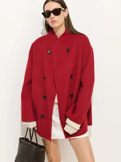 Alex Mill Sophia Coat In Wool In Red