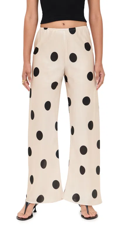 Le Bop Ellie Pants White/black Dot In White