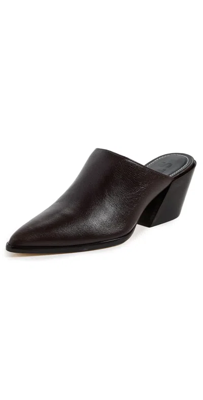 Staud Ty Mules Espresso In Brown