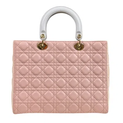 Pre-owned Dior Christian  Gray Pink Leather Shoulder Bag ()