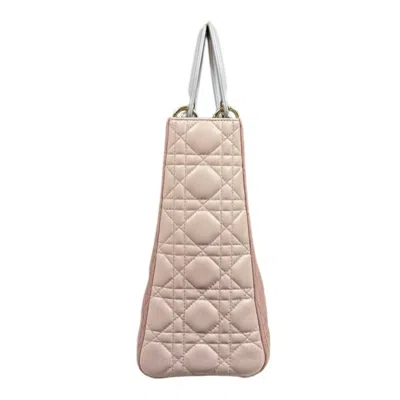 Pre-owned Dior Christian  Gray Pink Leather Shoulder Bag ()